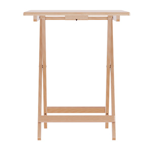 Winsome Wood Delaney Folding Table - Versatile Solid Wood Design, Compact, No Assembly, Perfect For Small Spaces Natural Solid Wood 42124-winsome-wood