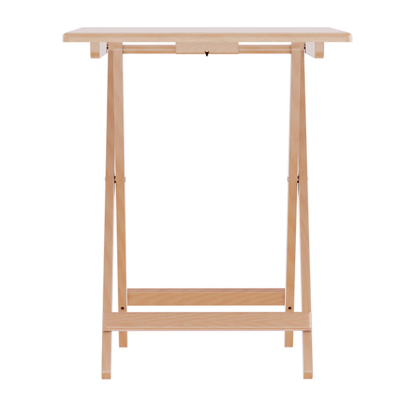 Winsome Wood Delaney Folding Table - Versatile Solid Wood Design, Compact, No Assembly, Perfect For Small Spaces Natural Solid Wood 42124-winsome-wood