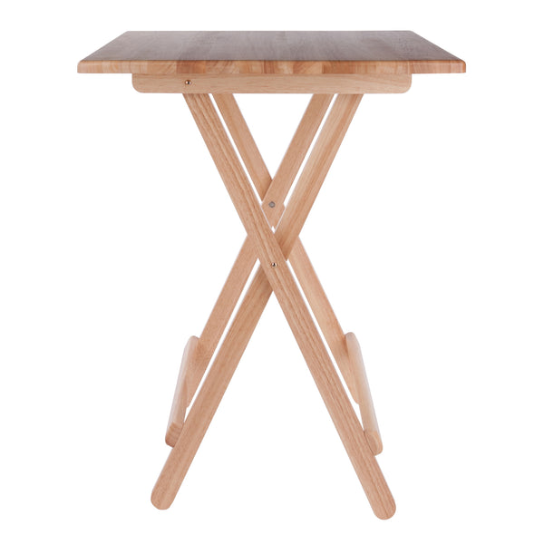 Winsome Wood Delaney Folding Table - Versatile Solid Wood Design, Compact, No Assembly, Perfect For Small Spaces Natural Solid Wood 42124-winsome-wood