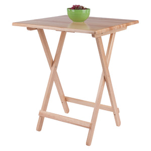 Winsome Wood Delaney Folding Table - Versatile Solid Wood Design, Compact, No Assembly, Perfect For Small Spaces Natural Solid Wood 42124-winsome-wood
