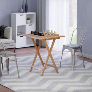 Winsome Wood Delaney Folding Table - Versatile Solid Wood Design, Compact, No Assembly, Perfect For Small Spaces Natural Solid Wood 42124-winsome-wood