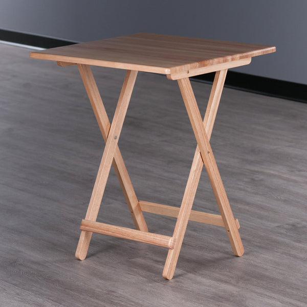 Winsome Wood Delaney Folding Table - Versatile Solid Wood Design, Compact, No Assembly, Perfect For Small Spaces Natural Solid Wood 42124-winsome-wood