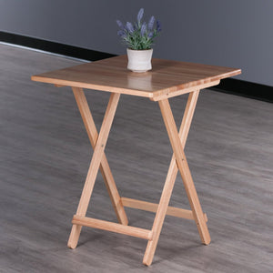 Winsome Wood Delaney Folding Table - Versatile Solid Wood Design, Compact, No Assembly, Perfect For Small Spaces Natural Solid Wood 42124-winsome-wood