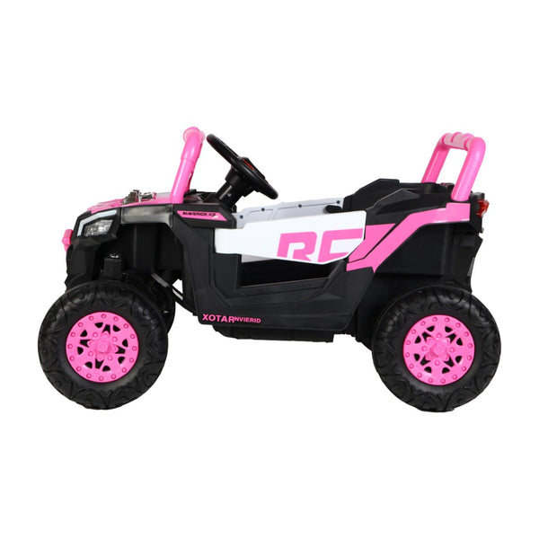 English Elm Ride on 12v Electric Kids Car with Remote Control Swing Function and Bluetooth Music Pink W1760P358706
