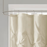 Madison Park Laurel Transitional Tufted Semi-Sheer Shower Curtain MP70-439 Ivory