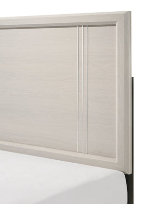 English Elm Contemporary Full Size Panel Bed - Elegant Wooden Design In White/Beige Finish For Any Bedroom B2741S00244
