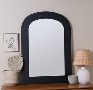Cooper Classics Charlotte Matte Black Rectangular Wall Mirror Slim Frame for Entryway or Bedroom 42158