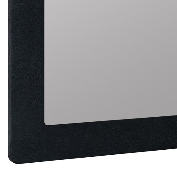 Cooper Classics Charlotte Matte Black Rectangular Wall Mirror Slim Frame for Entryway or Bedroom 42158