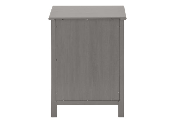 English Elm Accent Table - Transitional 2-Tier Side Table With Storage Drawer In Antique Grey For Bedroom & Living Room B2710P219488