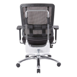 OSP Home Furnishings Vertical Mesh Back Manager Chair with Lumbar Support for Modern Home Office Use Coal 99662C-30