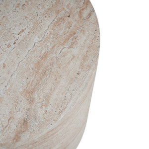 English Elm Christopher Knight Home® - Outdoor/Indoor Lightweight Concrete Side Table With Travertine Finish & Integrated Side Handle N773P253800Z