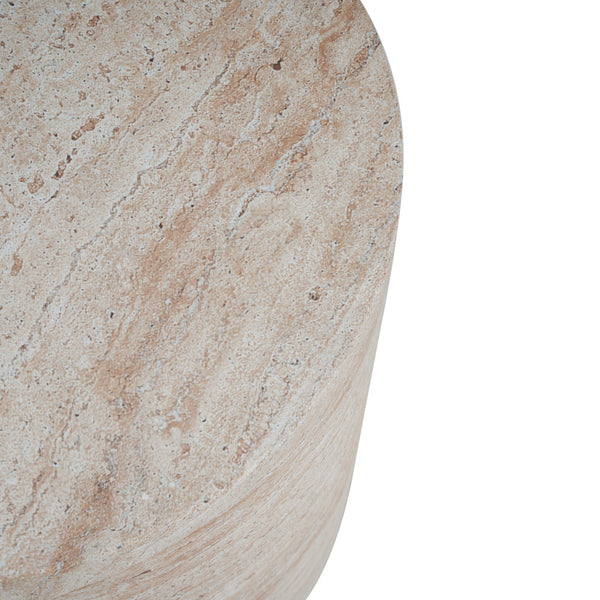 English Elm Christopher Knight Home® - Outdoor/Indoor Lightweight Concrete Side Table With Travertine Finish & Integrated Side Handle N773P253800Z