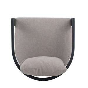 English Elm Christopher Knight Home® - Elko Aluminum Dining Chairs Set of 2 — Dark Gray Rust-Resistant Frames with Plush Beige Cushions N775P210128B