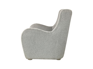 English Elm Swivel Gray Upholstered Accent Chair in Zinc Fabric, Transitional Polyester Seat, Compact Comfort B2699P298407