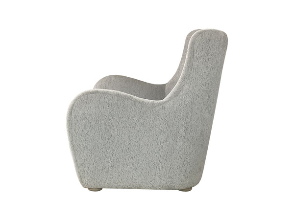 English Elm Swivel Gray Upholstered Accent Chair in Zinc Fabric, Transitional Polyester Seat, Compact Comfort B2699P298407