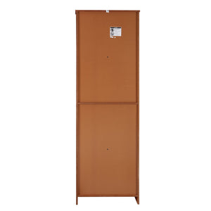 English Elm 72.4" Tall Storage Cabinet with 8 Doors and 4 Shelves, Smooth Surface, Vintage Handles, Sturdy Base and Hinge Oak W2275P269080