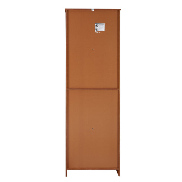 English Elm 72.4" Tall Storage Cabinet with 8 Doors and 4 Shelves, Smooth Surface, Vintage Handles, Sturdy Base and Hinge Oak W2275P269080