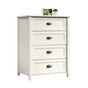 English Elm 4-Drawer Chest In White Finish – Versatile Storage Solution For Modern & Traditional Spaces, Durable Design B356P402739