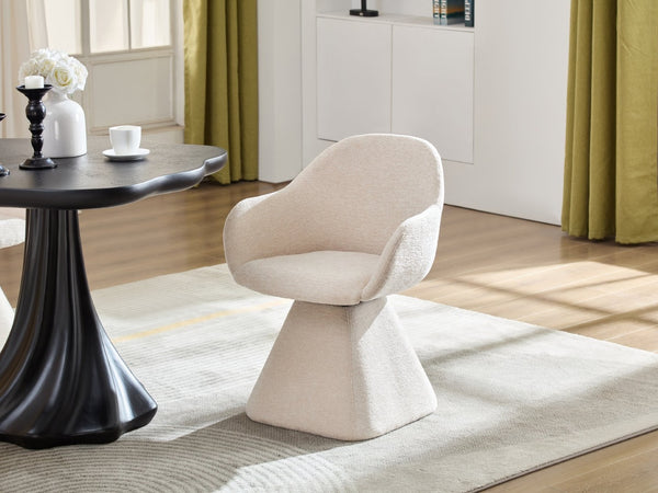 English Elm 180° Swivel Barrel Velvet Accent Chair Eucalyptus Base Ergonomic Living Room Seat W2664P462025