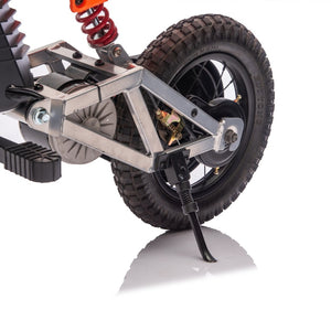 English Elm 24v 250w Kids Off-road Electric Motorcycle with Led Lights Bluetooth and Rear Suspension Orange W1578P203982