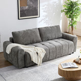 English Elm 94.49''Sleeper Sofa, Sofa Bed- 2 In 1 Pull Out Couch Bed With Storage Chaise For Living Room, Sofa Sleeper With Pull Out Bed, Dark Grey Couch