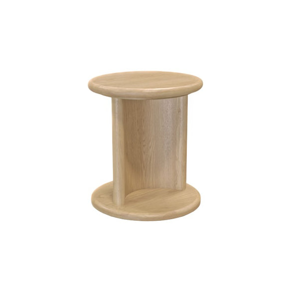 Alpine Furniture Gabrielle End Table With Open Shelf, Light Oak Veneer, Solid Rubberwood, Matte Finish, 20" Square 4225-62