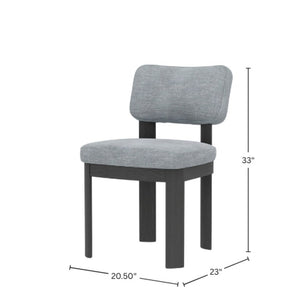 Alpine Furniture Gabrielle Solid Rubberwood Side Chairs Set Of 2 With Plush Polyester Seats And Curved Ergonomic Backs Black 4225BLK-02