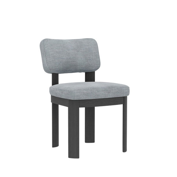 Alpine Furniture Gabrielle Solid Rubberwood Side Chairs Set Of 2 With Plush Polyester Seats And Curved Ergonomic Backs Black 4225BLK-02