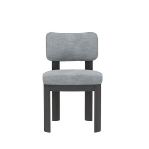 Alpine Furniture Gabrielle Solid Rubberwood Side Chairs Set Of 2 With Plush Polyester Seats And Curved Ergonomic Backs Black 4225BLK-02