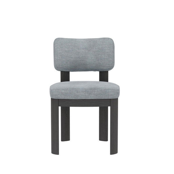 Alpine Furniture Gabrielle Solid Rubberwood Side Chairs Set Of 2 With Plush Polyester Seats And Curved Ergonomic Backs Black 4225BLK-02