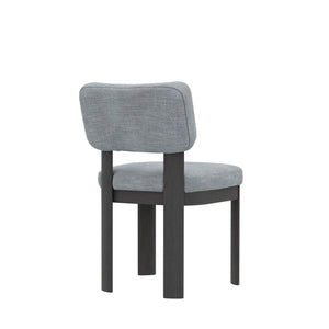 Alpine Furniture Gabrielle Solid Rubberwood Side Chairs Set Of 2 With Plush Polyester Seats And Curved Ergonomic Backs Black 4225BLK-02