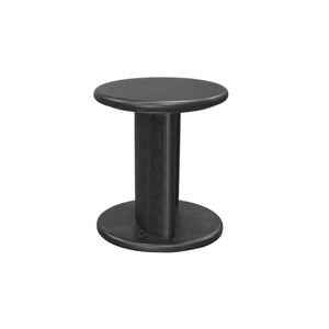 Alpine Furniture Gabrielle End Table With Open Base Shelf, Rubberwood Oak Veneer, Matte Black Finish, Fully Assembled 4225BLK-62