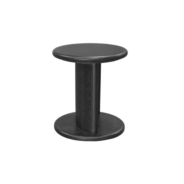 Alpine Furniture Gabrielle End Table With Open Base Shelf, Rubberwood Oak Veneer, Matte Black Finish, Fully Assembled 4225BLK-62