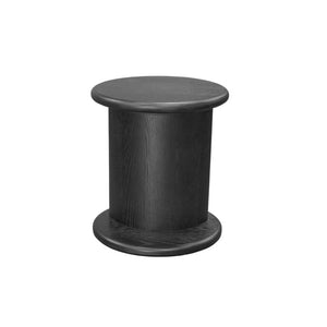 Alpine Furniture Gabrielle End Table With Open Base Shelf, Rubberwood Oak Veneer, Matte Black Finish, Fully Assembled 4225BLK-62