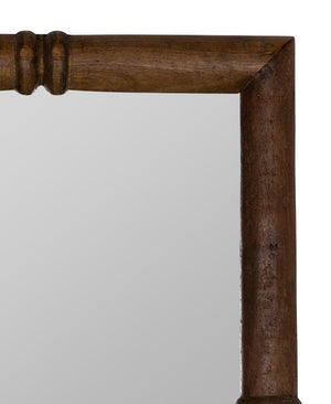 Cooper Classics Jeanne Rectangular Wall Mirror with Walnut Frame for Entryway or Living Room 42262
