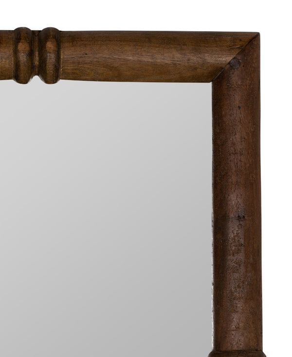 Cooper Classics Jeanne Rectangular Wall Mirror with Walnut Frame for Entryway or Living Room 42262