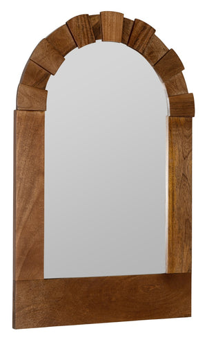 Cooper Classics Penny Rectangular Wood Frame Wall Mirror Warm Walnut Tone for Modern Interiors 42277