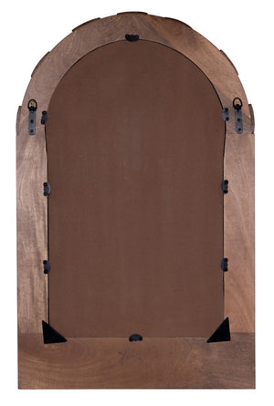 Cooper Classics Penny Rectangular Wood Frame Wall Mirror Warm Walnut Tone for Modern Interiors 42277