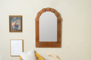 Cooper Classics Penny Rectangular Wood Frame Wall Mirror Warm Walnut Tone for Modern Interiors 42277