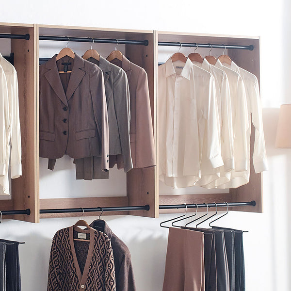 English Elm Devi Oak Wall Mounted Closet System - Stylish Modular Storage Solution For Modern Spaces & Organization B040S00114