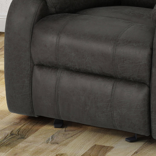 English Elm Christopher Knight Home® - Manual Recliner Chair Linen Upholstery, Compact Space-Saving Design with Dual-Angle Lever for Cozy Relaxation Slate 62812.00MFSLAT