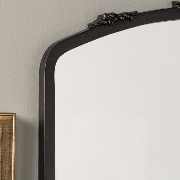 Cooper Classics Adeline Scrollwork Wall Mirror with Oil Rubbed Bronze Frame for Fireplace or Entryway 42299