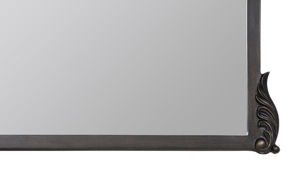 Cooper Classics Adeline Scrollwork Wall Mirror with Oil Rubbed Bronze Frame for Fireplace or Entryway 42299