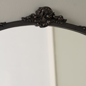 Cooper Classics Adeline Scrollwork Wall Mirror with Oil Rubbed Bronze Frame for Fireplace or Entryway 42299