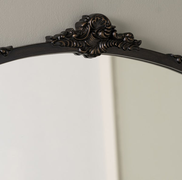Cooper Classics Adeline Scrollwork Wall Mirror with Oil Rubbed Bronze Frame for Fireplace or Entryway 42299