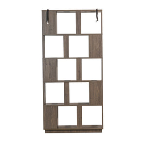 English Elm 31.5" Tall 5-tier Mdf Bookcase Slim Open Shelving Unit for Office Bedroom Living Room Dark Brown W2899P444163