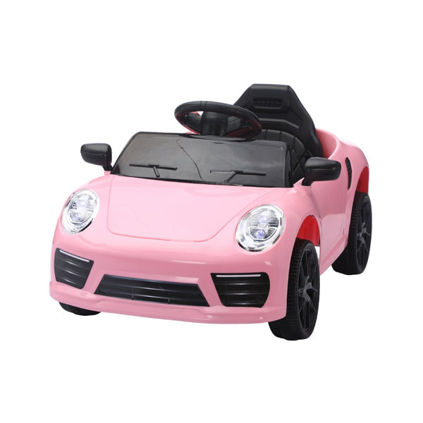 English Elm Ride on Electric Sports Car for Kids 12v Dual Motor with Remote Swing and Led Lights Pink W1760P358675