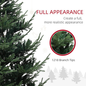 English Elm Homcom 7.5 Ft Prelit Nordic Pine Christmas Tree With 300 Dual-Color Leds - Elegant Holiday Centerpiece W2225P249638