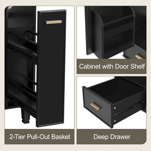 English Elm Christopher Knight Home® - 24" Bathroom Vanity with Ceramic Sink, Solid Wood Frame, Soft-Close Drawers & Ample Storage Appeal Black N759P269734B