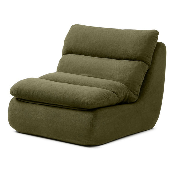 English Elm 32" Tufted Foam Chaise Lounge with Matching Ottoman for Adults Bedroom Living Room Green W1117P436366